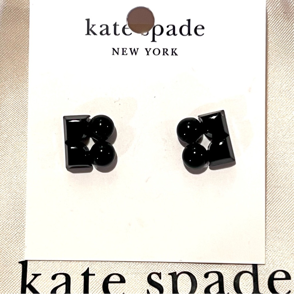 Kate Spade Noel Mini Stud Earrings Black